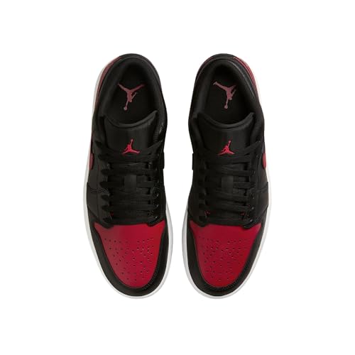 Air Jordan 1 Low Men's Shoes (553558-067, Black/Summit White/Varsity Red) Size 13
