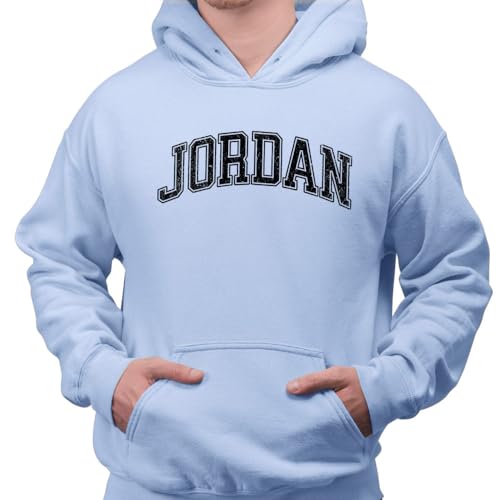 Arch Jordan Hoodie Sweatshirt Unisex Large Light Blue