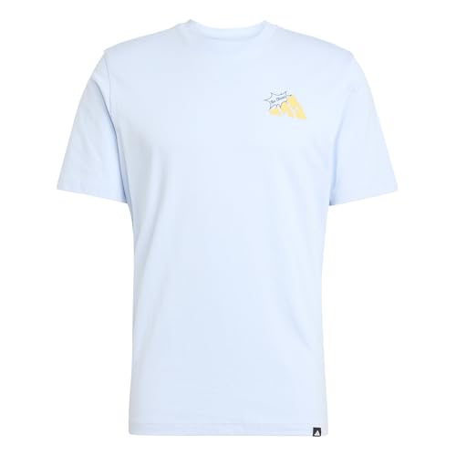 adidas Men's Food Grilled Cheese Graphic T-Shirt, Blue, Large