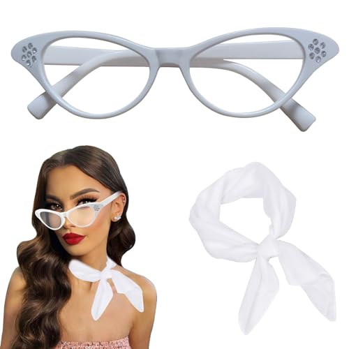 HIYMDOIT 50's Costume Accessories Set for Women Retro Theme Party Dress Up