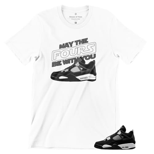 Jordan 4 White Thunder Men's T Shirt to Match Sneakers
