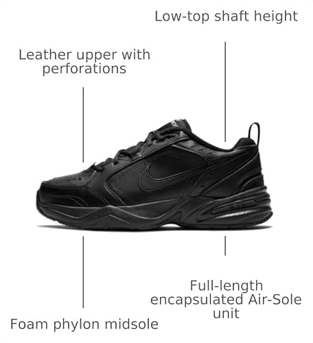 Nike Air Monarch IV (4E) - Black / Black, 12 4E US
