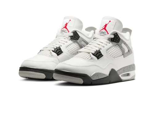 Nike Mens Air Jordan 4 Retro Running, SUMMIT WHITE/FIRE RED-CEMENT GREY-BLACK, 8 UK (9 US)