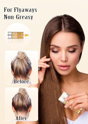 Slick Back Hair Brush & Hair Wax Stick Set - Frizz Control & Flyaway Smoothing - Sleek Ponytails, Buns, Edges - Styling Cream/Gel/Balm/Pomade Stick for Women - Styling Accessories for Girls & Kids