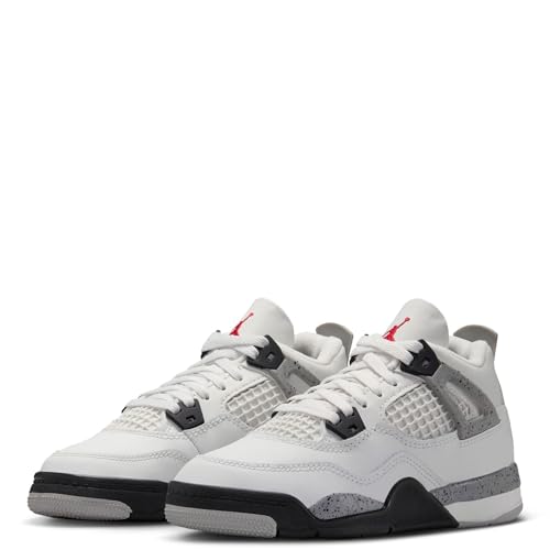 JORDAN 4 RETRO (PS) "SUMMIT WHITE/FIRE RED-CEMENT GREY-BLACK"