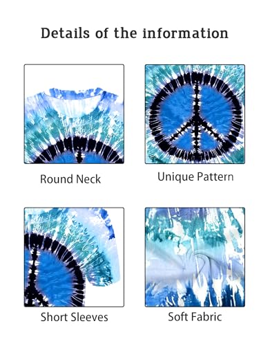 Mens Hippie Peace Sign T Shirt 60s 70s Vintage Short Sleeve Casual Tee