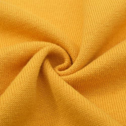OXKNIT Men's Knit Polo Shirts Full Zip 1960s Style Retro Long Sleeve Cotton Yellow Cardigan Sweater