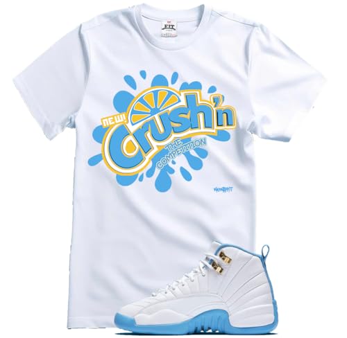 We Will Fit crushn Shirt to Match The Jordan 12 University Blue melo (US, Alpha, Large, Regular, Regular, 1, Black)