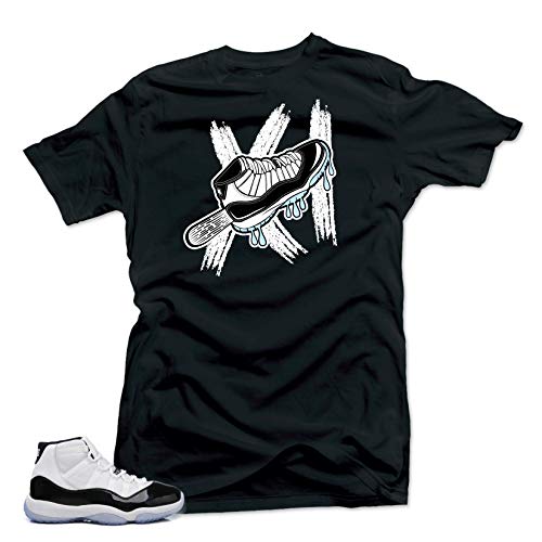 SNELOS Shirt to Match Jordan (Jordan 11 Concord Bull XI Shirt (Black), M)