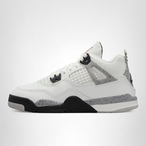 Kids' Air Jordan 4 Retro 'White Cement' (PS)