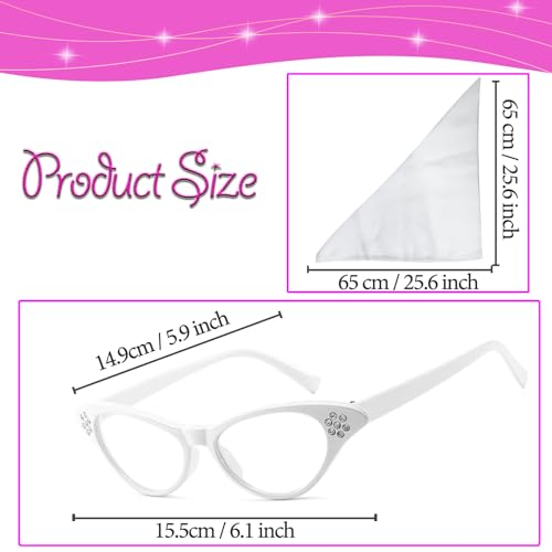 HIYMDOIT 50's Costume Accessories Set for Women Retro Theme Party Dress Up
