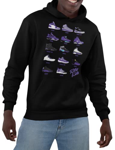 Retro Jordans Purple/White Colors Men's Hoodie Sweatshirt Pullover