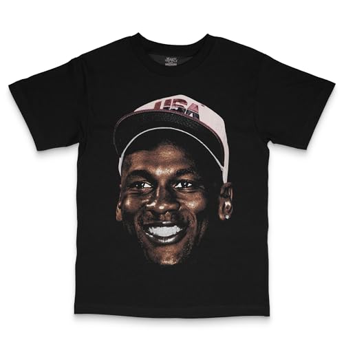 Basketball Graphic T-Shirt Collection Sports Rap Hip-Hop Style Vintage Y2K Streetwear for Men Women Fans (US, Alpha, Small, XX-Large, Regular, Regular, Michael USA Face)