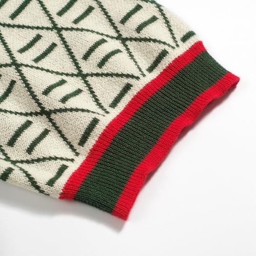 OXKNIT Knit Polo Shirt for Men, Retro Rose and Texture Green Shirt Quarter Button Down Short Sleeve Men's Clothing