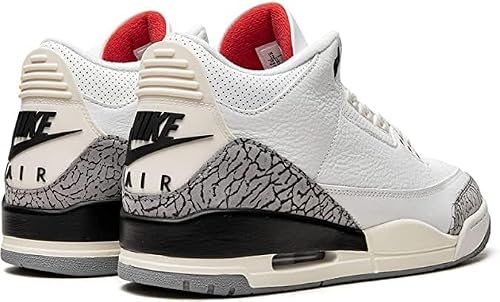 Nike Air Jordan 3 Retro White Cement Reimagined 2023 DN3707-100 - Size 13,Black/Fire Red-white