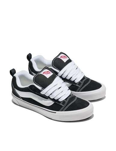 Vans Unisex Knu Skool Shoe - '90s Retro Puffy Low-Top Fashion Sneakers for Men & Women Black/True White