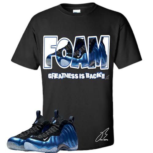 Air Foamposite One Royal Blue Matching Shirt, Unisex Sneaker Graphic Tee,Best Gift,Birthday,Gift For Him (XXL, Black)
