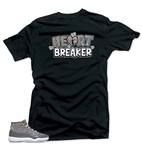 Jordan 11 Cool Grey Match Tees - Heart Breaker Black | X-Large
