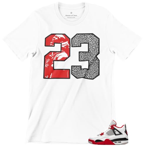 T Shirt to Match Artwork Inspired by Colors from Jordans Black Red White 1 2 3 4 5 6 7 8 9 10 11 12 13 Men's Graphic Tee