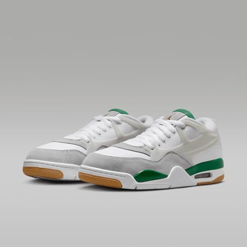 Air Jordan 4 RM Men's Shoes (FQ7939-103, White/Neutral Grey/Wolf Grey/Pine Green) Size 9