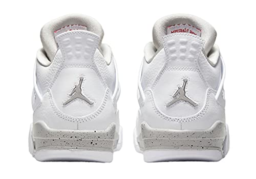 Jordan Air 4 Retro (Big Kid) White/Fire Red/Tech Grey/Black 7 Big Kid M