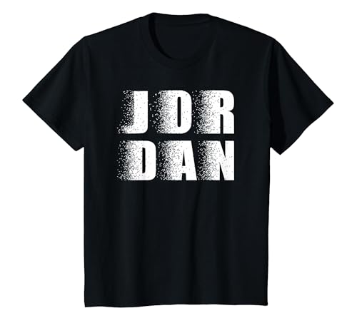 Name Jordan Distressed Typography - Retro Jordan Name Design T-Shirt, Youth, Black, X-Small