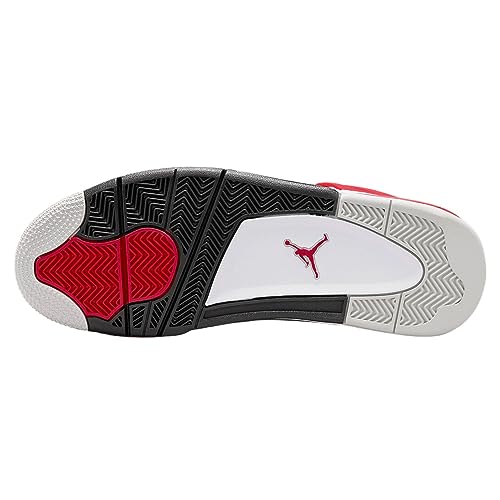 JORDAN 4 Retro Mens Shoes Size - 8.5 White/Fire Red-Black