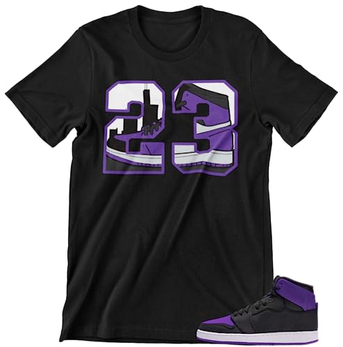 Purple and black graphic shirt from the Shirts to Match Jordan 1 collection