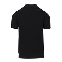 
              OXKNIT Men's Knit Short Sleeve Shirts Button Down Vintage Knitted Embroidery Heart Pattern Polo Shirt Black Polo
            