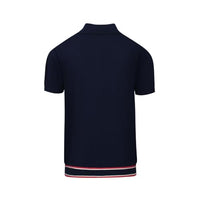 
              OXKNIT Men’s Knitted Vintage Polo, Gradient Stripe Short Sleeve Retro Polo Shirt for Men 60s&70s
            