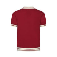 
              OXKNIT Men's Polo Shirts Quarter Zip Knit Shirts Summer Golf Polo T Shirts with White Neck
            