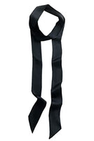 
              GUZOSJO Solid Color Long Neckerchief Pure Skinny Scarf Necktie Handbag Wrap Handle Satin Belt (Black)
            