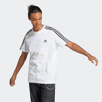 
              adidas Men's Essentials 3-stripes Tee, White/Black, Medium
            
