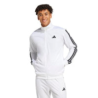
              adidas Men's 3-Stripes Tricot Regular Sportswear Track Top, White, Medium
            