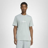 
              adidas Men's Essentials Linear Single Jersey T-Shirt, Wonder Sage/White, Large
            