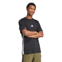 
              Adidas Men's Essentials 3-Stripes Sportswear T-Shirt, Black/White, Large
            