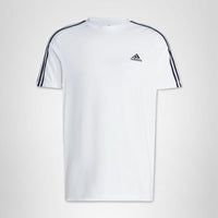 
              adidas Men's Essentials 3-stripes Tee, White/Black, Medium
            