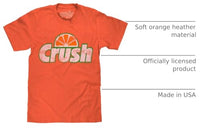 
              Tee Luv Men's Faded Orange Crush Shirt - Retro Crush Soda Logo T-Shirt, Orange Heather, L
            