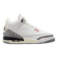 
              Nike Air Jordan 3 Retro White Cement Reimaged Grade School Summit White/Fire Red-Black DM0967-100 7Y, 7 Big Kid
            