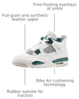 
              Nike Air Jordan Mens Air 4 Retro White/Oxidized Green-White FQ8138-103 10
            