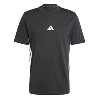 
              Adidas Men's Essentials 3-Stripes Sportswear T-Shirt, Black/White, Large
            
