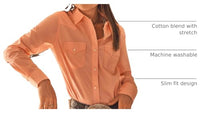 
              Wrangler Western Women's Retro Button-Down Shirt, Wine, Large
            