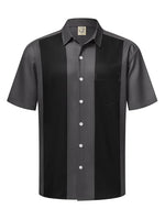 
              Hardaddy Men's Vintage Bowling Shirt Short Sleeve Button Down Hawaiian Summer Beach Casual Shirts Gray-2 3XL
            