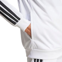 
              adidas Men's 3-Stripes Tricot Regular Sportswear Track Top, White, Medium
            