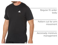 
              adidas Men's Essentials Feel Ready Training T-Shirt, Black/White, X-Large
            