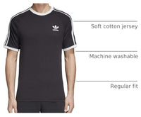 
              adidas Originals mens 3-Stripes Tee Black/Black Large
            