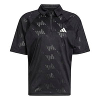 
              Adidas Men's Stadium 3-Stripes Tennis Inspired Jacquard Polo T-Shirt, Black/Off White, Medium
            