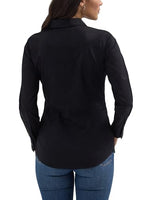 
              Wrangler Western Women's Retro Button-Down Shirt, Black, Medium
            