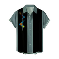 
              Men's Vintage Bowling Shirts 1950s Retro Casual Button Down Shirts Rockabilly Style Short Sleeve Regular Fit Hawaiian Shirts
            
