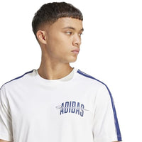 
              Adidas Men's Collegiate Script Graphic T-Shirt, White, Medium
            